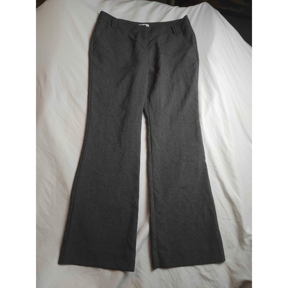 New York & Co Dress Pants Womens 12 Gray Minimalist Office Wear Corporate Core